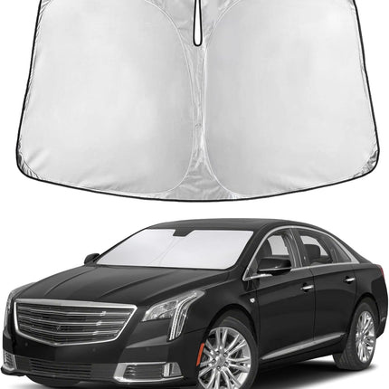 Car Windshield Sunshade | Blocks 99% Heat & Keeps Interior Cool | Universal Fits Cars, Suvs, Trucks | Automotive Sun Screen, Visor & Car Accessories for Summer | Medium (64X32 Inches)