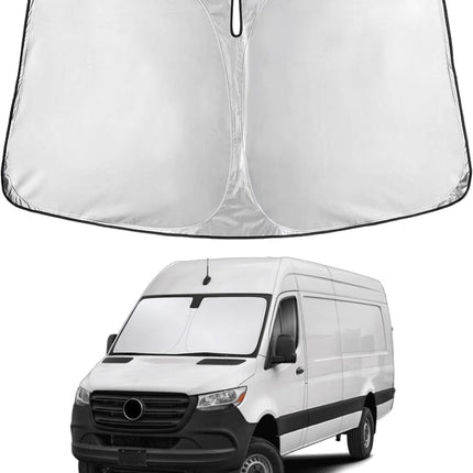 Car Windshield Sunshade | Blocks 99% Heat & Keeps Interior Cool | Universal Fits Cars, Suvs, Trucks | Automotive Sun Screen, Visor & Car Accessories for Summer | Medium (64X32 Inches)