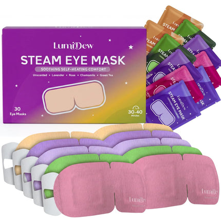 Steam Eye Mask, Self Heating Heated Eye Mask for Sleep, Warm Compress for Eyes, Moist Heat for Dry Eye Relief, Stye Eye Treatment, Spa, Travel Essentials, Unscented 16 Pack
