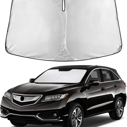 Car Windshield Sunshade | Blocks 99% Heat & Keeps Interior Cool | Universal Fits Cars, Suvs, Trucks | Automotive Sun Screen, Visor & Car Accessories for Summer | Medium (64X32 Inches)