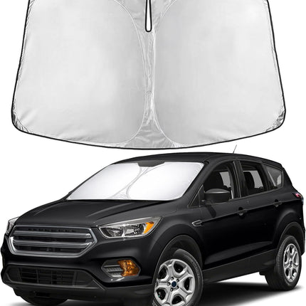 Car Windshield Sunshade | Blocks 99% Heat & Keeps Interior Cool | Universal Fits Cars, Suvs, Trucks | Automotive Sun Screen, Visor & Car Accessories for Summer | Medium (64X32 Inches)