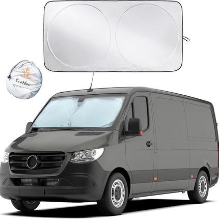 Car Windshield Sunshade | Blocks 99% Heat & Keeps Interior Cool | Universal Fits Cars, Suvs, Trucks | Automotive Sun Screen, Visor & Car Accessories for Summer | Medium (64X32 Inches)