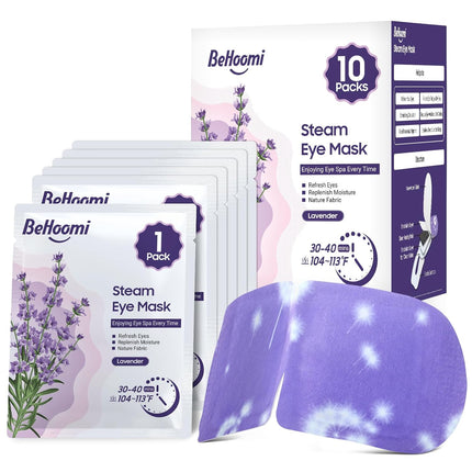 Steam Eye Mask, 30 Packs Heated Eye Mask, Self Heating Disposable SPA Warm Compress for Eyes （Lavender & Unscented & Tea Tree）