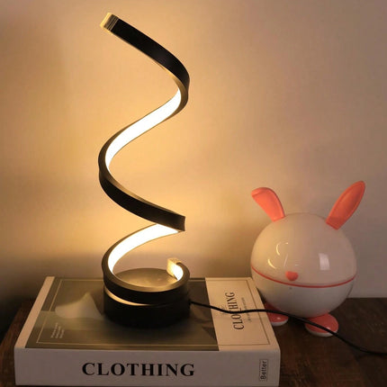 Modern Spiral LED Table Lamp Dimmable