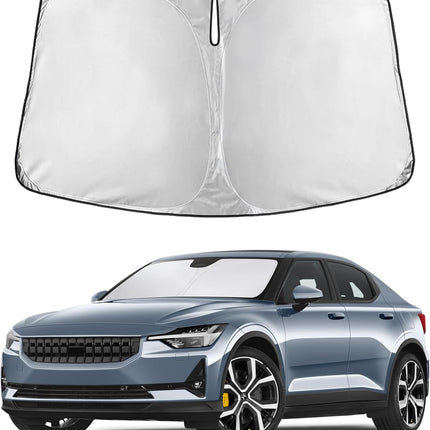 Car Windshield Sunshade | Blocks 99% Heat & Keeps Interior Cool | Universal Fits Cars, Suvs, Trucks | Automotive Sun Screen, Visor & Car Accessories for Summer | Medium (64X32 Inches)