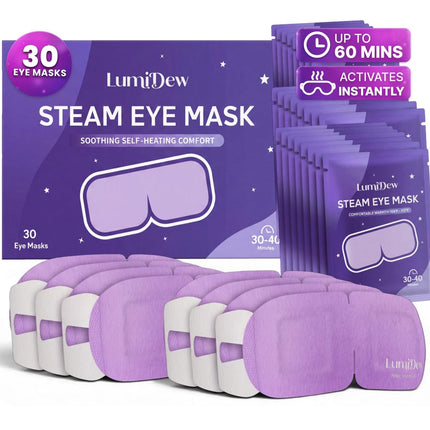 Steam Eye Mask, Self Heating Heated Eye Mask for Sleep, Warm Compress for Eyes, Moist Heat for Dry Eye Relief, Stye Eye Treatment, Spa, Travel Essentials, Unscented 16 Pack