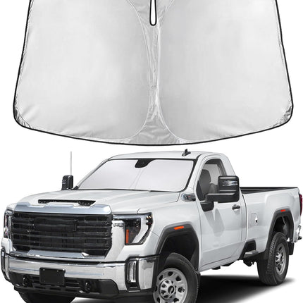 Car Windshield Sunshade | Blocks 99% Heat & Keeps Interior Cool | Universal Fits Cars, Suvs, Trucks | Automotive Sun Screen, Visor & Car Accessories for Summer | Medium (64X32 Inches)