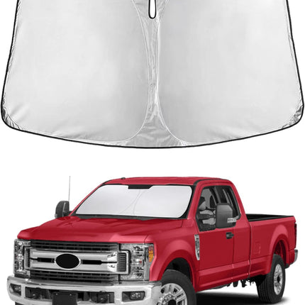 Car Windshield Sunshade | Blocks 99% Heat & Keeps Interior Cool | Universal Fits Cars, Suvs, Trucks | Automotive Sun Screen, Visor & Car Accessories for Summer | Medium (64X32 Inches)