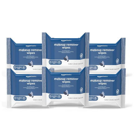 Makeup Remover Wipes, Formulated without Fragrance and Alcohol-Free, Gentle Cleansing, Removes Waterproof Mascara, Dermatologist Tested, 25 Count, Pack of 2