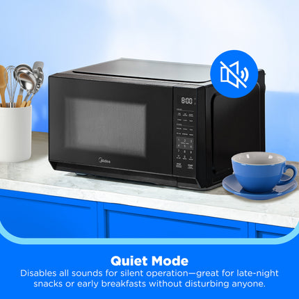 1.1 Cu. Ft. Countertop Microwave Oven, 1000W, Compact Microwave for Dorm, Office, Kitchen, Black