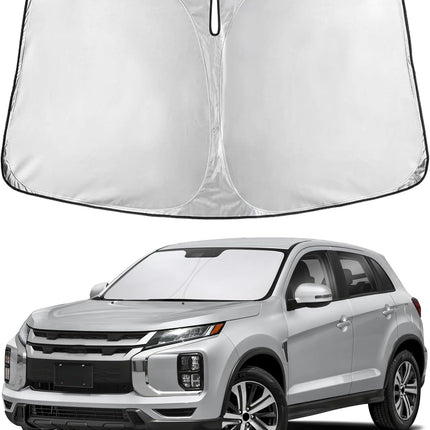 Car Windshield Sunshade | Blocks 99% Heat & Keeps Interior Cool | Universal Fits Cars, Suvs, Trucks | Automotive Sun Screen, Visor & Car Accessories for Summer | Medium (64X32 Inches)
