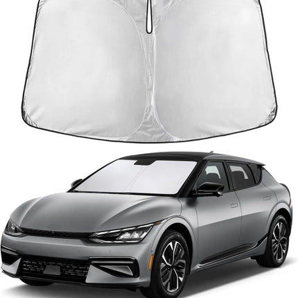 Car Windshield Sunshade | Blocks 99% Heat & Keeps Interior Cool | Universal Fits Cars, Suvs, Trucks | Automotive Sun Screen, Visor & Car Accessories for Summer | Medium (64X32 Inches)