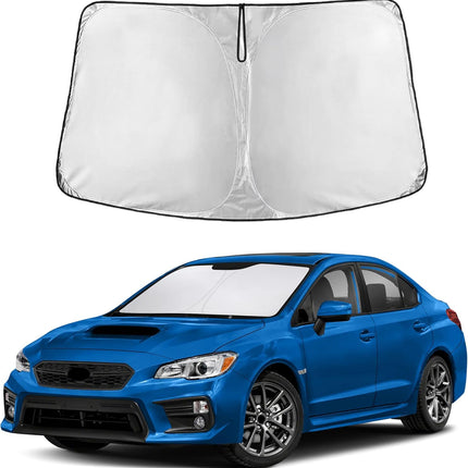 Car Windshield Sunshade | Blocks 99% Heat & Keeps Interior Cool | Universal Fits Cars, Suvs, Trucks | Automotive Sun Screen, Visor & Car Accessories for Summer | Medium (64X32 Inches)
