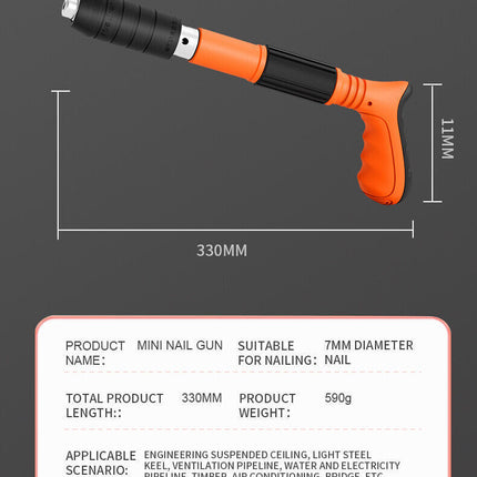 Woodworking Integrated Air Nailer Manual Steel Nail Nailer 4 Gears Power Gun NEW