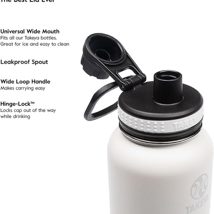 Originals Vacuum-Insulated Stainless-Steel Water Bottle, 40Oz, White