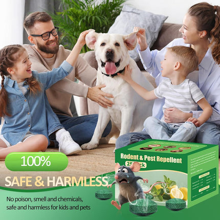 Mouse Rodent Repellent, 25 Pack Peppermint Oil Pest Repellent for Mouse, Rodent, Rat, Mice, Squirrel, Spider, Natural Effective Mouse Deterrent Trap for Indoor Outdoor Use, Safe for Humans & Pets