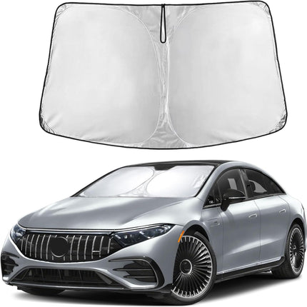 Car Windshield Sunshade | Blocks 99% Heat & Keeps Interior Cool | Universal Fits Cars, Suvs, Trucks | Automotive Sun Screen, Visor & Car Accessories for Summer | Medium (64X32 Inches)