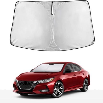 Car Windshield Sunshade | Blocks 99% Heat & Keeps Interior Cool | Universal Fits Cars, Suvs, Trucks | Automotive Sun Screen, Visor & Car Accessories for Summer | Medium (64X32 Inches)