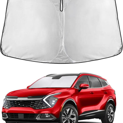 Car Windshield Sunshade | Blocks 99% Heat & Keeps Interior Cool | Universal Fits Cars, Suvs, Trucks | Automotive Sun Screen, Visor & Car Accessories for Summer | Medium (64X32 Inches)