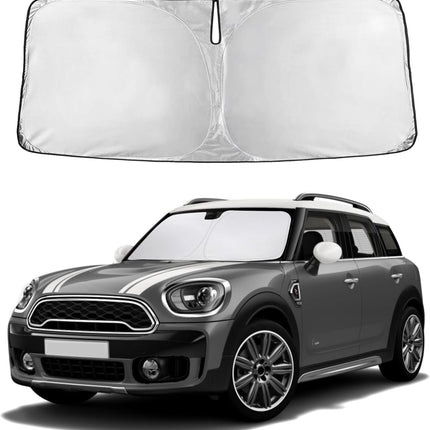 Car Windshield Sunshade | Blocks 99% Heat & Keeps Interior Cool | Universal Fits Cars, Suvs, Trucks | Automotive Sun Screen, Visor & Car Accessories for Summer | Medium (64X32 Inches)