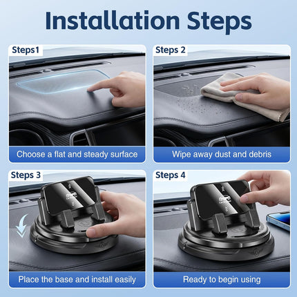 Revolutionary 360° Car Phone Holder - 2026 Non-Slip Dashboard Mount for Ultimate Navigation and Viewing (Set of 2)