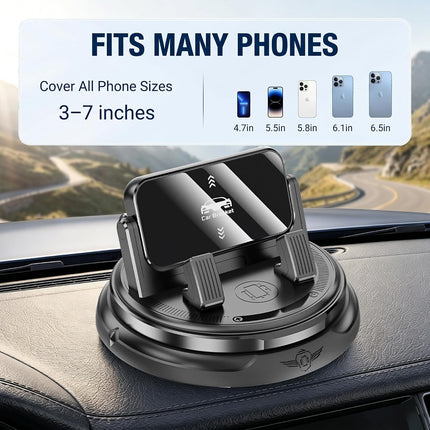 Revolutionary 360° Car Phone Holder - 2026 Non-Slip Dashboard Mount for Ultimate Navigation and Viewing (Set of 2)