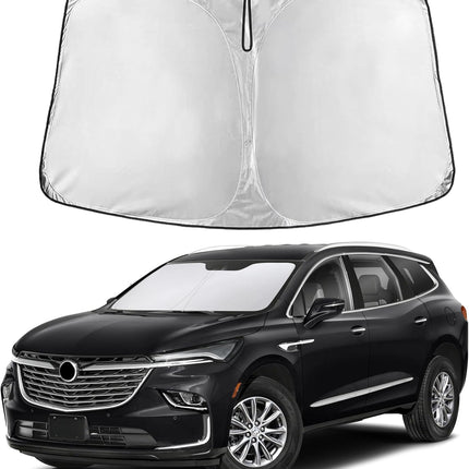 Car Windshield Sunshade | Blocks 99% Heat & Keeps Interior Cool | Universal Fits Cars, Suvs, Trucks | Automotive Sun Screen, Visor & Car Accessories for Summer | Medium (64X32 Inches)