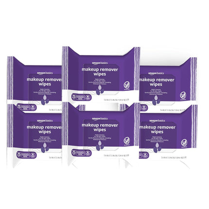 Makeup Remover Wipes, Formulated without Fragrance and Alcohol-Free, Gentle Cleansing, Removes Waterproof Mascara, Dermatologist Tested, 25 Count, Pack of 2