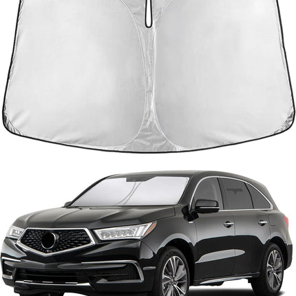 Car Windshield Sunshade | Blocks 99% Heat & Keeps Interior Cool | Universal Fits Cars, Suvs, Trucks | Automotive Sun Screen, Visor & Car Accessories for Summer | Medium (64X32 Inches)