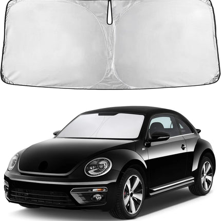 Car Windshield Sunshade | Blocks 99% Heat & Keeps Interior Cool | Universal Fits Cars, Suvs, Trucks | Automotive Sun Screen, Visor & Car Accessories for Summer | Medium (64X32 Inches)