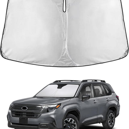 Car Windshield Sunshade | Blocks 99% Heat & Keeps Interior Cool | Universal Fits Cars, Suvs, Trucks | Automotive Sun Screen, Visor & Car Accessories for Summer | Medium (64X32 Inches)