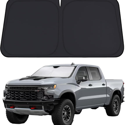 Car Windshield Sunshade | Blocks 99% Heat & Keeps Interior Cool | Universal Fits Cars, Suvs, Trucks | Automotive Sun Screen, Visor & Car Accessories for Summer | Medium (64X32 Inches)