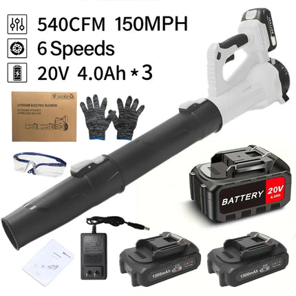 Ultra-high power leaf blower cordless blower garden leaves suitable for garden cleaning, dust removal and snow removal