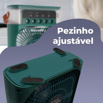Mini Air Conditioning Fan Humidifier Air Cleaner, USB Ice and Water Reservoir
