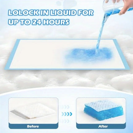pet pads 100Pcs Super Absorbent Disposable Pet Urine Pads for Large Breeds Potty Training, Travel - Ideal for Dogs, Puppies, Cats