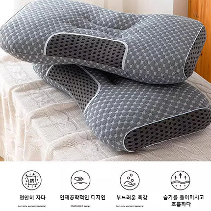 1pcs  NEW Orthopedic Neck Pillow, Washable Pillow Core, High Elastic, Neck Protection, Bedding for Hotel and Home For Home Bed