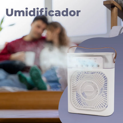 Mini Air Conditioning Fan Humidifier Air Cleaner, USB Ice and Water Reservoir
