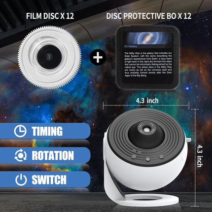 360° Galaxy Planetarium Projector Night Light