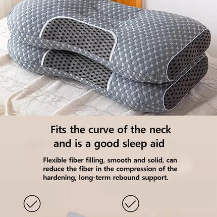 1pcs  NEW Orthopedic Neck Pillow, Washable Pillow Core, High Elastic, Neck Protection, Bedding for Hotel and Home For Home Bed