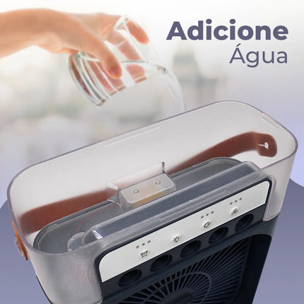 Mini Air Conditioning Fan Humidifier Air Cleaner, USB Ice and Water Reservoir
