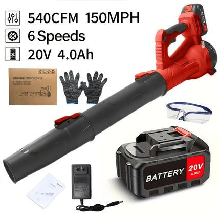 Ultra-high power leaf blower cordless blower garden leaves suitable for garden cleaning, dust removal and snow removal