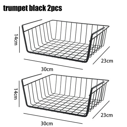 Multi-Functional Hanging Wire Basket Rack