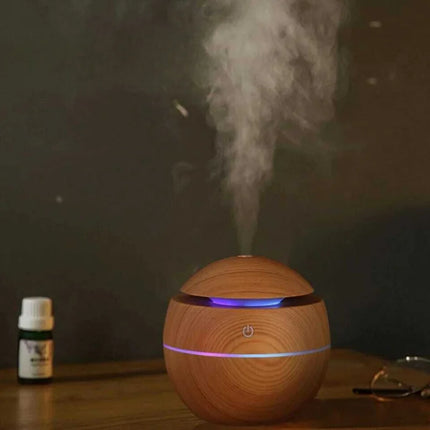 Mini Wood Type Air Humidifier and Ambient Flavor
