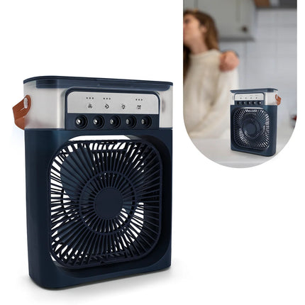 Mini Air Conditioning Fan Humidifier Air Cleaner, USB Ice and Water Reservoir