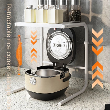 Kitchen Shelf Microwave Oven Storage Air Fryer Rice Cooker Shelf Finisher Multifunctional and Expandable