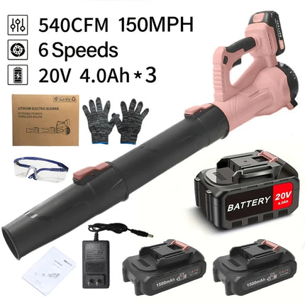Ultra-high power leaf blower cordless blower garden leaves suitable for garden cleaning, dust removal and snow removal