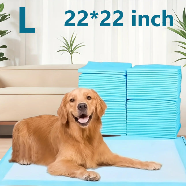 pet pads 100Pcs Super Absorbent Disposable Pet Urine Pads for Large Breeds Potty Training, Travel - Ideal for Dogs, Puppies, Cats