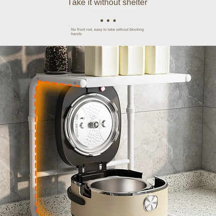 Kitchen Shelf Microwave Oven Storage Air Fryer Rice Cooker Shelf Finisher Multifunctional and Expandable