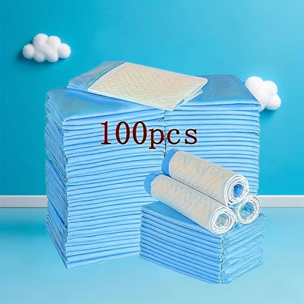pet pads 100Pcs Super Absorbent Disposable Pet Urine Pads for Large Breeds Potty Training, Travel - Ideal for Dogs, Puppies, Cats