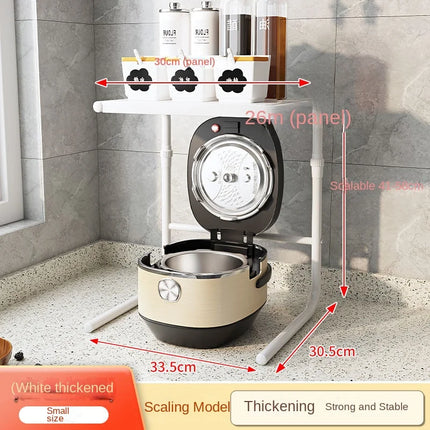 Kitchen Shelf Microwave Oven Storage Air Fryer Rice Cooker Shelf Finisher Multifunctional and Expandable